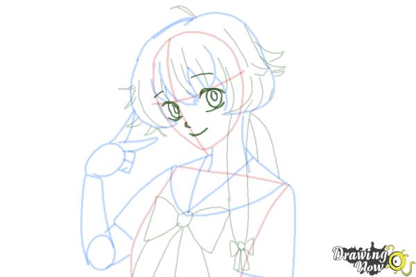 How to Draw Gasai Yuno from Mirai Nikki - Step 10