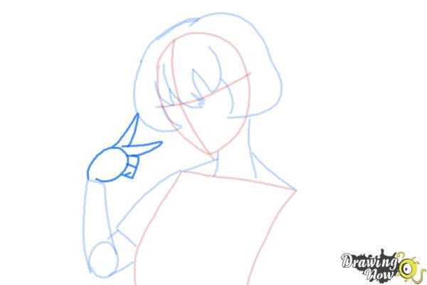 How to Draw Gasai Yuno from Mirai Nikki - Step 6