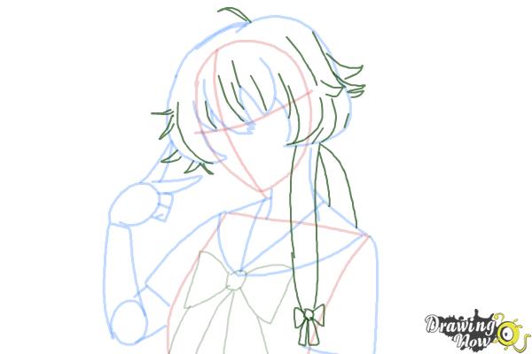 How to Draw Gasai Yuno from Mirai Nikki - Step 9