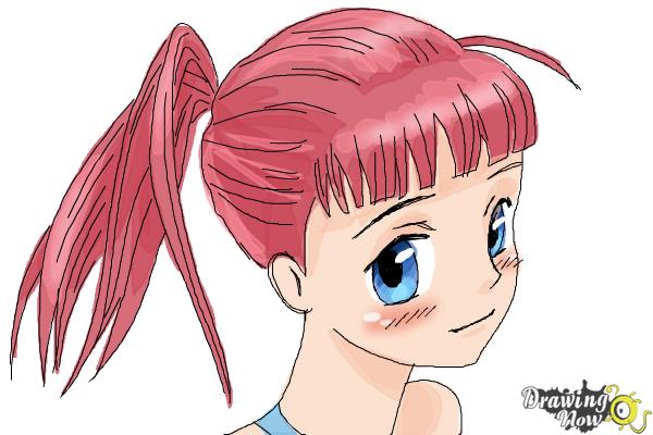 How to Draw Manga Heads Easy - Step 10