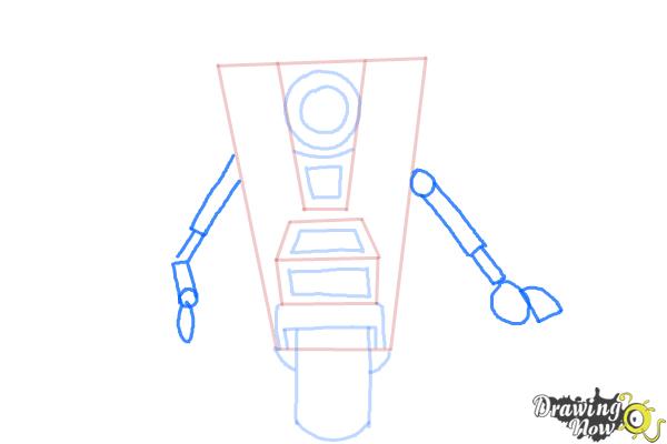 How to Draw Claptrap from Borderlands The Pre-Sequel - Step 6