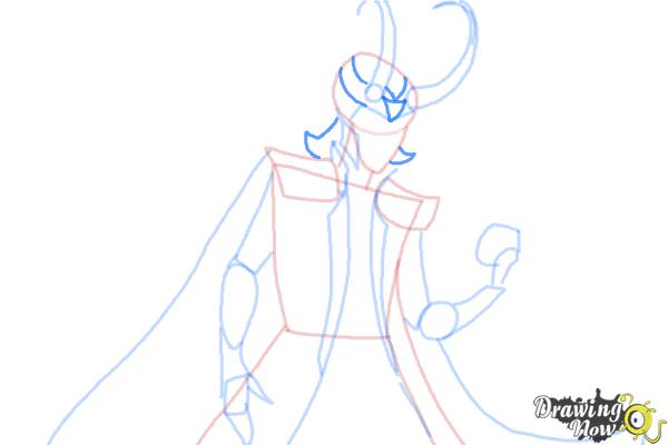 How to Draw Loki from Thor - Step 7