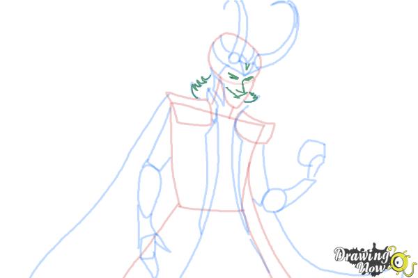 How to Draw Loki from Thor - Step 8