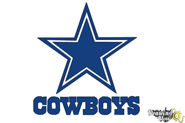 How to Draw Dallas Cowboys Logo, Nfl Team Logo - Step 10