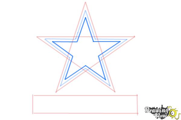 How to Draw Dallas Cowboys Logo, Nfl Team Logo - Step 5