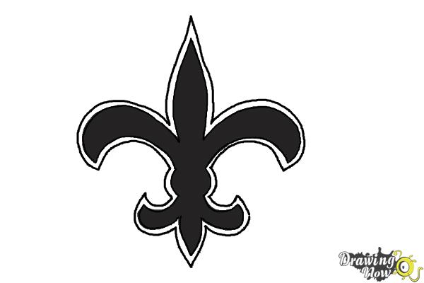 How to Draw Saints Logo, New Orleans Saints, Nfl Team Logo - Step 8