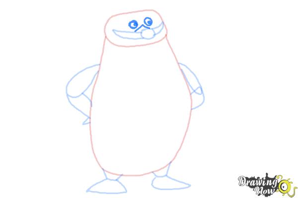 How to Draw Skipper from The Penguins Of Madagascar - Step 6