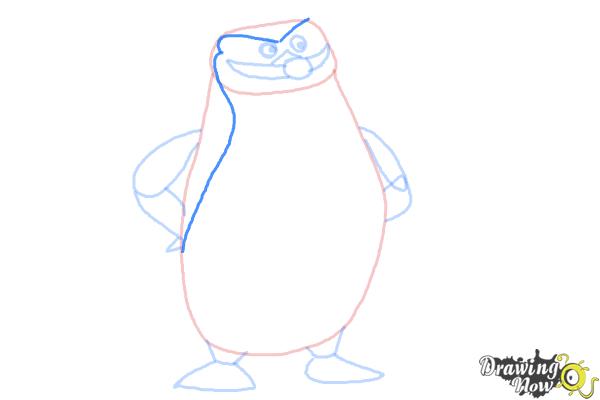 How to Draw Skipper from The Penguins Of Madagascar - Step 7