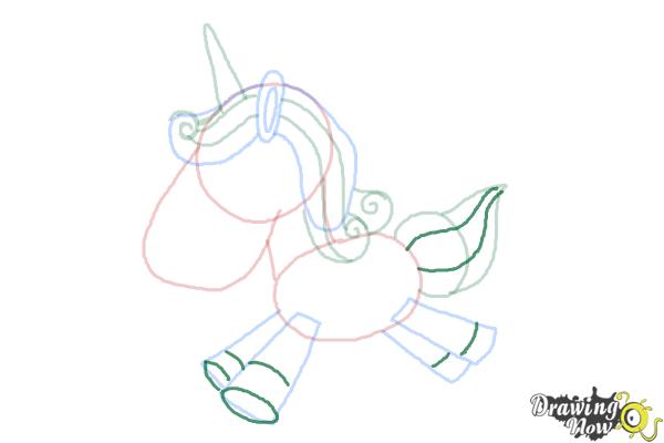 How to Draw a Cute And Simple Unicorn - Step 7