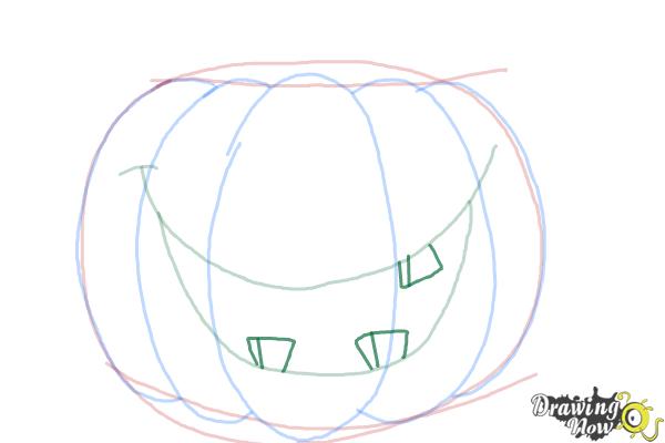 How to Draw a Halloween Pumpkin - Step 6