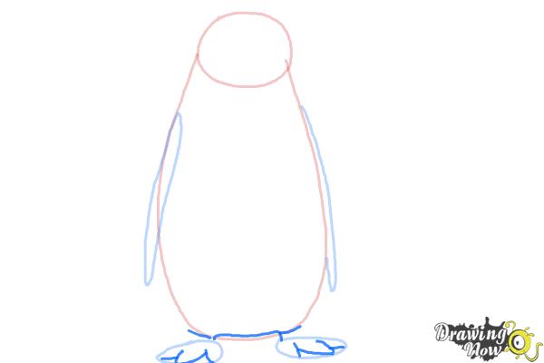 How to Draw Rico from The Penguins Of Madagascar - Step 4