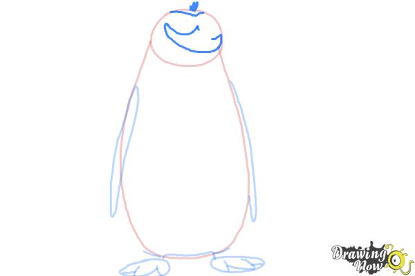 How to Draw Rico from The Penguins Of Madagascar - Step 5