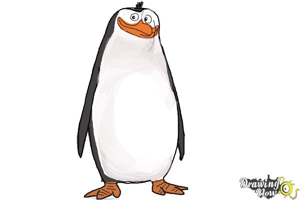 How to Draw Rico from The Penguins Of Madagascar - Step 8