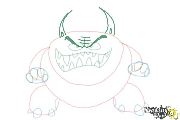 How to Draw a Scary Monster - Step 7