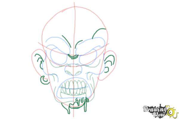 How to Draw a Scary Face - Step 7