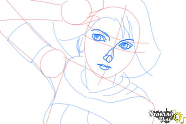 How to Draw Yuna from Final Fantasy - Step 7