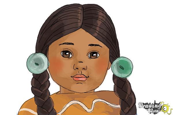 How to Draw Kaya, Doll from American Girl - Step 10 How to Draw Kaya, Doll from American Girl - Step 10