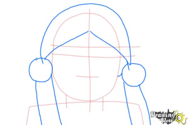 How to Draw Kaya, Doll from American Girl - Step 4 How to Draw Kaya, Doll from American Girl - Step 4