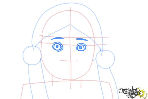 How to Draw Kaya, Doll from American Girl - Step 5