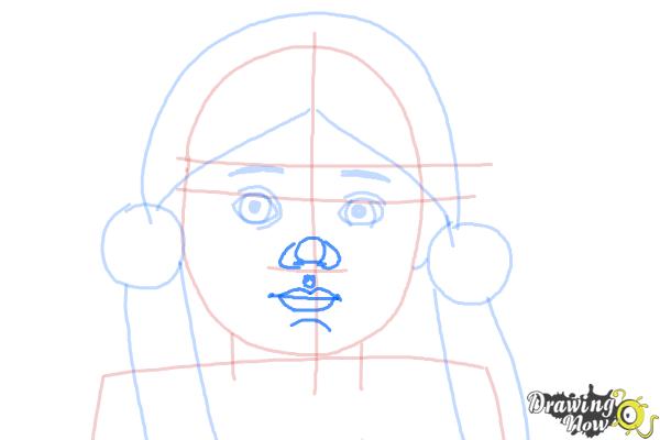 How to Draw Kaya, Doll from American Girl - Step 6 How to Draw Kaya, Doll from American Girl - Step 6
