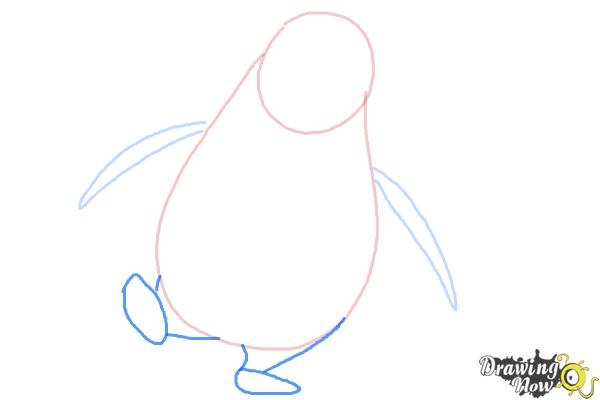 How to Draw Private from The Penguins Of Madagascar - Step 4
