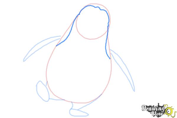 How to Draw Private from The Penguins Of Madagascar - Step 5