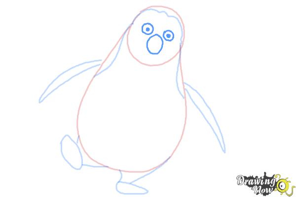 How to Draw Private from The Penguins Of Madagascar - Step 6