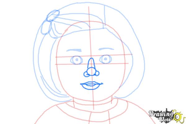 How to Draw Kit, Doll from American Girl - Step 8