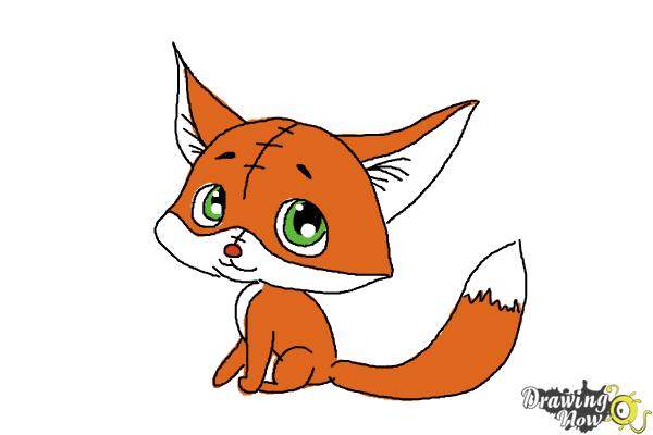 How to Draw a Baby Fox - Step 11