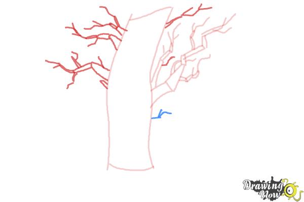 How to Draw a Scary Tree - Step 4 How to Draw a Scary Tree - Step 4