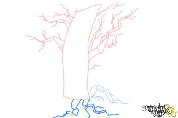 How to Draw a Scary Tree - Step 6