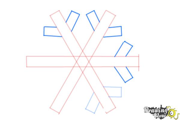 How to Draw a Simple Snowflake - Step 5