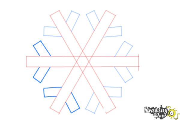 How to Draw a Simple Snowflake - Step 6