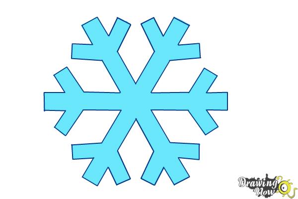 How to Draw a Simple Snowflake - Step 8