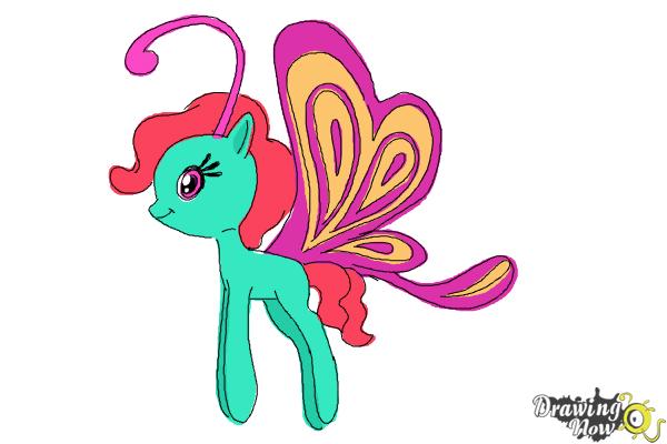 How to Draw Cloudia Breezie from My Little Pony Friendship is Magic - Step 11