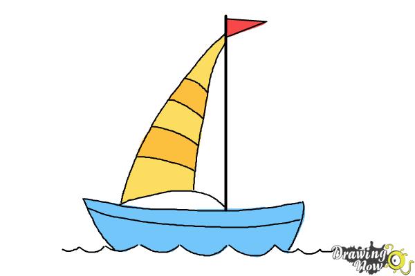 How to Draw a Simple Boat - Step 7