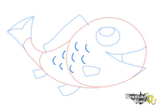 How to Draw a Simple Fish - Step 9