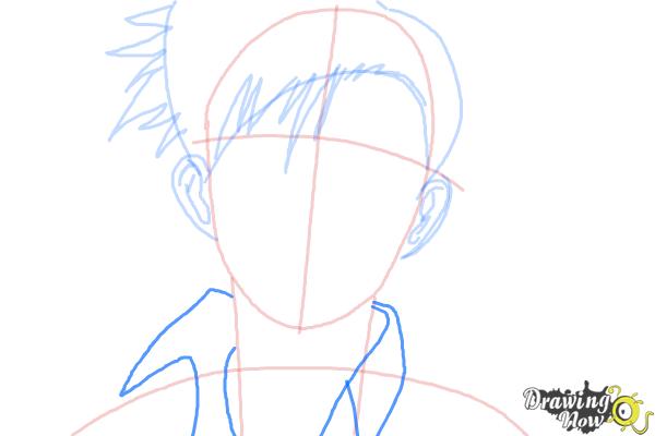 How to Draw Rock, Rokuro Okajima from Black Lagoon - Step 5