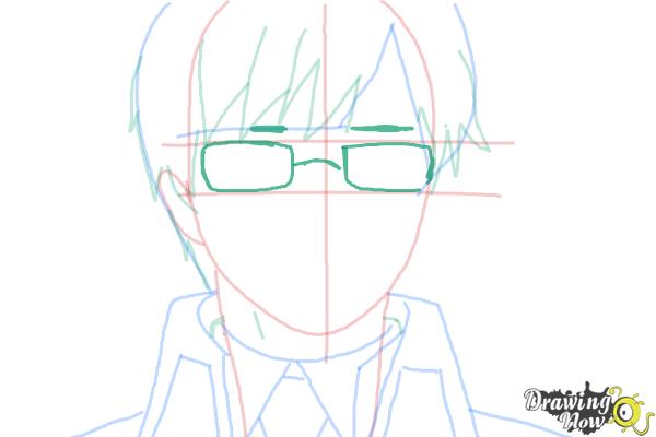 How to Draw Yukio Okumura from Ao No Exorcist, Blue Exorcist - Step 7 How to Draw Yukio Okumura from Ao No Exorcist, Blue Exorcist - Step 7