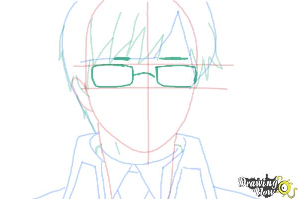 How to Draw Yukio Okumura from Ao No Exorcist, Blue Exorcist - Step 7