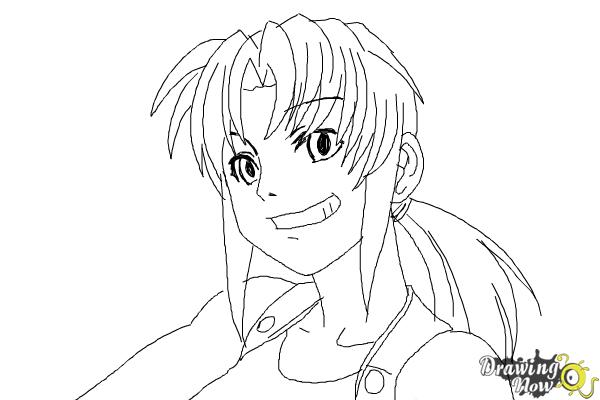 How to Draw Revy, Rebecca Lee from Black Lagoon - Step 9 How to Draw Revy, Rebecca Lee from Black Lagoon - Step 9
