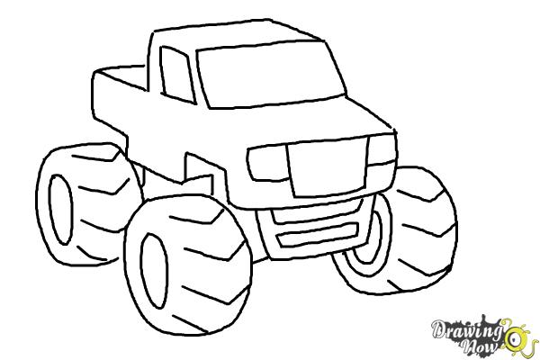 How to Draw a Monster Truck Step by Step - Step 12 How to Draw a Monster Truck Step by Step - Step 12