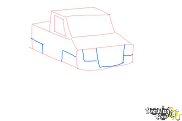 How to Draw a Monster Truck Step by Step - Step 7