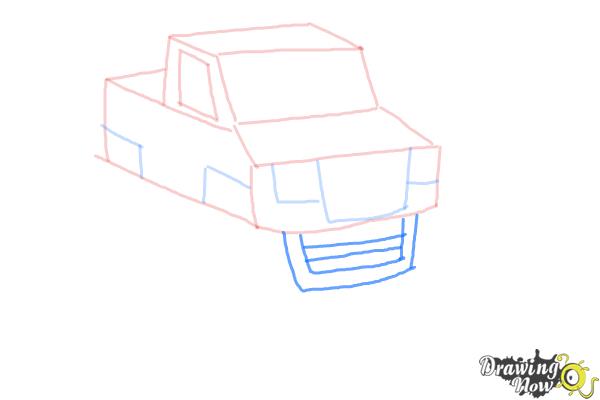 How to Draw a Monster Truck Step by Step - Step 8