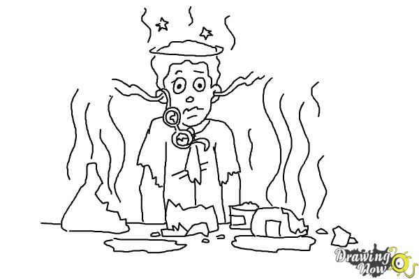 How to Draw a Science Lab Accident - Step 10 How to Draw a Science Lab Accident - Step 10