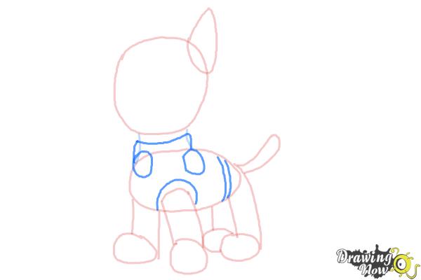 How to Draw Chase from Paw Patrol - Step 5