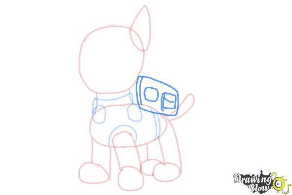 How to Draw Chase from Paw Patrol - Step 6