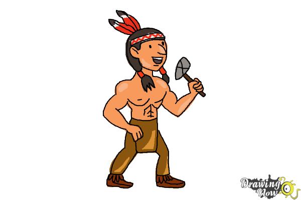 How to Draw Native Americans - Step 10