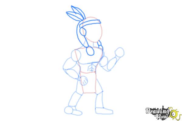 How to Draw Native Americans - Step 6