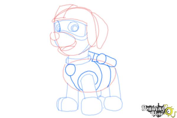 How to Draw Zuma Paw Patrol - Step 8